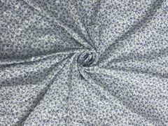 Light Lavender Colour Floral Flat Embroiderd Chiffon Fabric