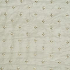 Dyeable Dola Silk Embroidered Fabric