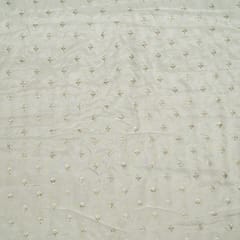 Dyeable Dola Silk Embroidered Fabric