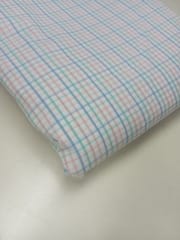 Multi Colour Rose Pink Cotton Check fabric