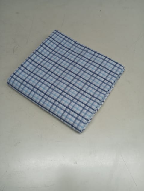 Multi Blue Colour Yarn Dyed Pure Cotton Fabric