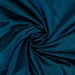 Black and Peacock Blue Colour Two Tone Pure Silk Fabric