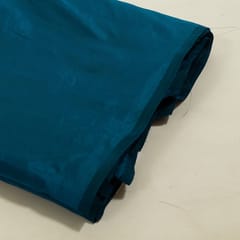 Black and Peacock Blue Colour Two Tone Pure Silk Fabric