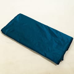 Black and Peacock Blue Colour Two Tone Pure Silk Fabric