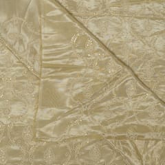 Dyeable Tissue Upada Embroidered Fabric