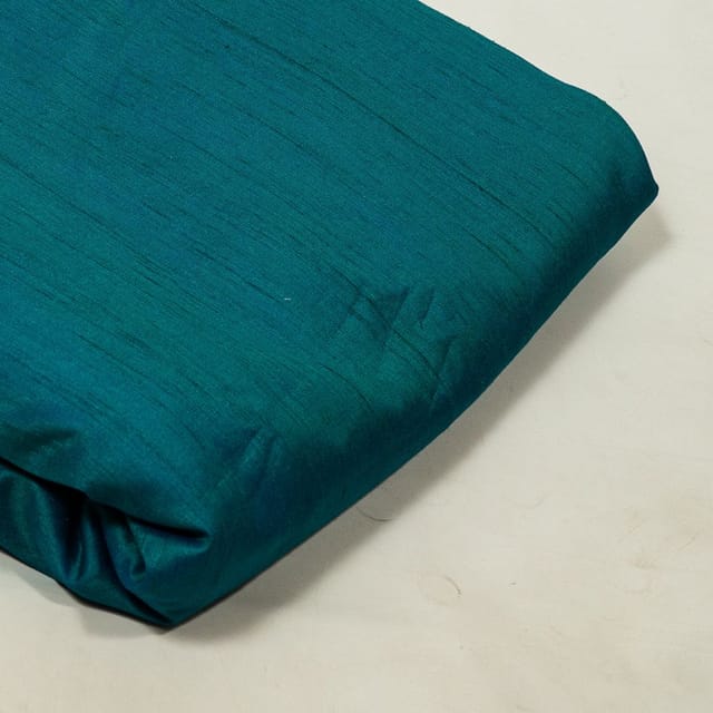 Rama Green Colour Dupion Silk Fabric