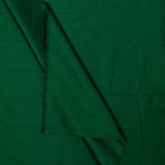 Bottle Green Colour Dupion Silk Fabric