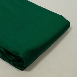 Bottle Green Colour Dupion Silk Fabric