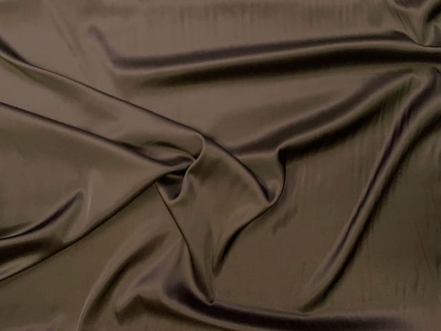Brown Plain Armani Satin Lycra Fabric