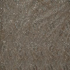 Brown Colour Imported Net Embroidered Fabric