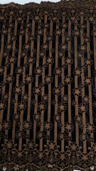 Black Colour Velvet Cutwork Embroidered Fabric