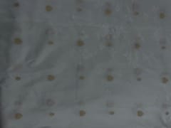 White Floral Nylon Satin Fabric Fabric