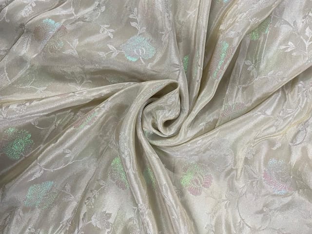 MultiColour Floral Tissue Jacquard Fabric