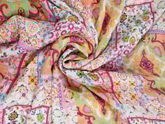 MultiColour Abstract Chiffon Fabric