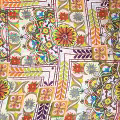 MultiColour Abstract Chiffon Fabric