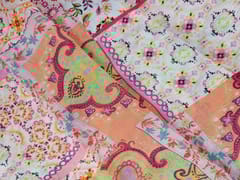 MultiColour Abstract Chiffon Fabric