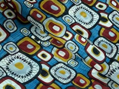 MultiColour Abstract Chiffon Fabric