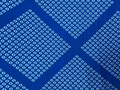 Royal Blue Abstract Upada Silk Fabric