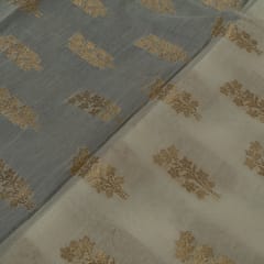 White Dyeable Chanderi Jacquard Fabric