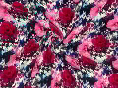 MultiColour Floral Pure Velvet Fabric