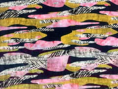 MultiColour Abstract Pure Velvet Fabric