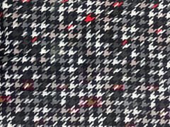 Black Abstract Banana Crepe Fabric