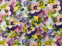 MultiColour Floral Viscose Organza Fabric