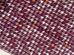 Purple & White Abstract Banana Crepe Fabric