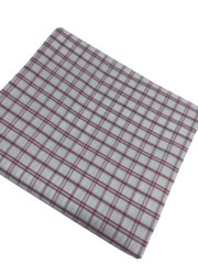 Red Colour Yarn Dyed Cotton Check Fabric