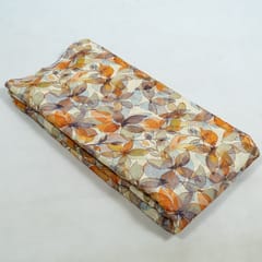 White Colour Cotton Chikan Floral Printed Fabric