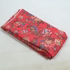 Gajree Colour Cotton Chikan Floral Printed Fabric