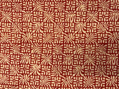 Red Geometric Cotton Cambric Dabu Fabric