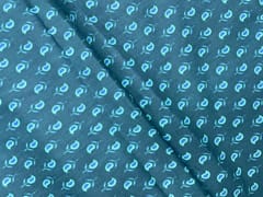 Rama Green Abstract Cotton Cambric Modal Fabric