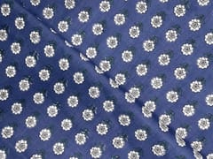 Greys Blue Floral Cotton Cambric Fabric