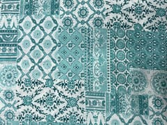 Sea Blue Geometric Cotton Cambric Fabric