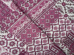 Pink Geometric Cotton Cambric Fabric