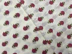 Onion Pink Whitefloral Cotton Fabric