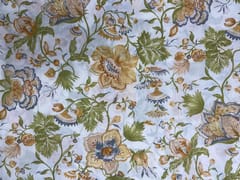 Cream Yellow Floral Cotton Fabric