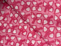 Pink White Floral Cotton Fabric