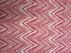 Pink White Chevron Cotton Fabric