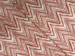 Peach White Chevron Cotton Fabric