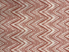 Peach White Chevron Cotton Fabric