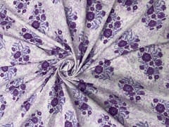 Light Purple Floral Cotton Fabric