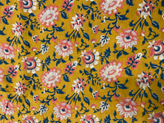 Yellow Floral Cotton Fabric