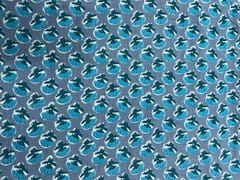 Grey Blue Floral Cotton Fabric