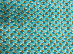 Sea Blue Floral Cotton Cambric Fabric