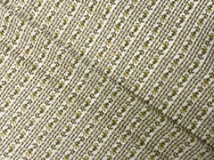 Dull Yellow White Stripes Cotton Fabric