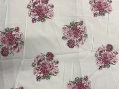 Onion Peach & White Floral Cotton Fabric