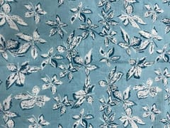 Sky Blue Floral Cotton Fabric