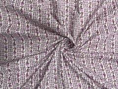 Light Purple & White Stripes Cotton Fabric